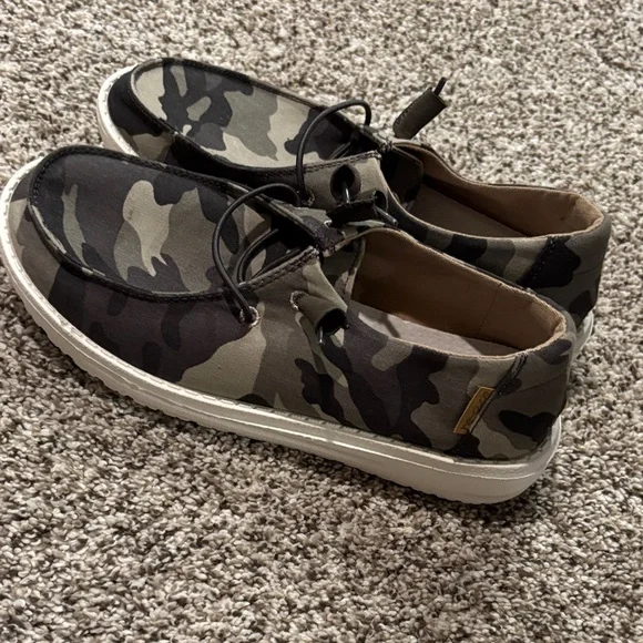 Camo Hey Dude Slip-On in Brown and Tan - Picture 4 of 4